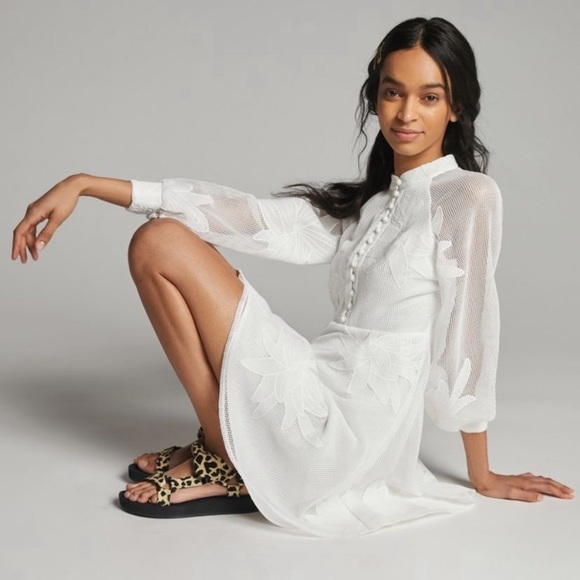 Anthropologie Sabine Embroidered Mini Dress - Picture 7 of 7